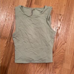 Second Skin Overalls Light Green Tank Top